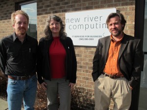 New River Computing owners Hansen Ball, Karen Loferski, and Jeff Wynn.