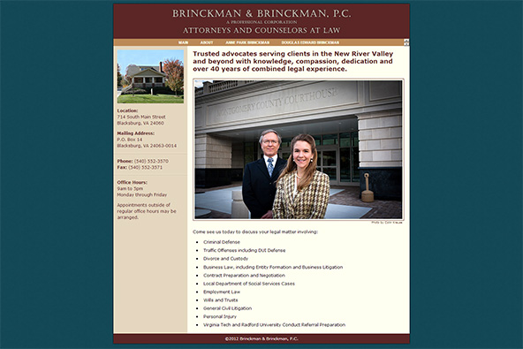 Brinckman and Brinckman P.C. website image.