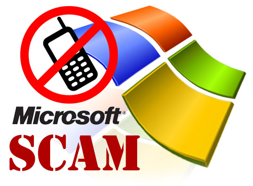 Microsoft scam graphic