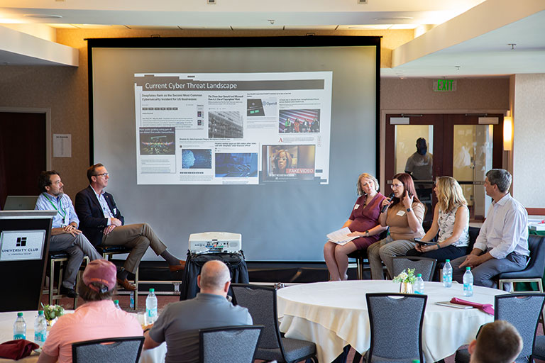 Photo of panelists at New River Computing October 2024 Cybersecurity Summit.