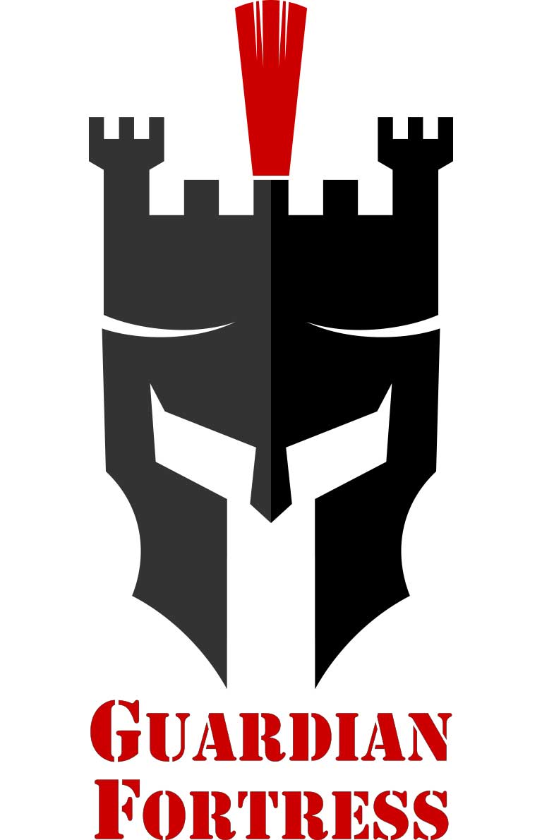 Guardian Fortress icon featuring helmet and text